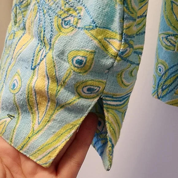 Coldwater Creek Embroidered Paisley Barn Coat SMALL Pastel Coastal Grandma - Picture 4 of 6